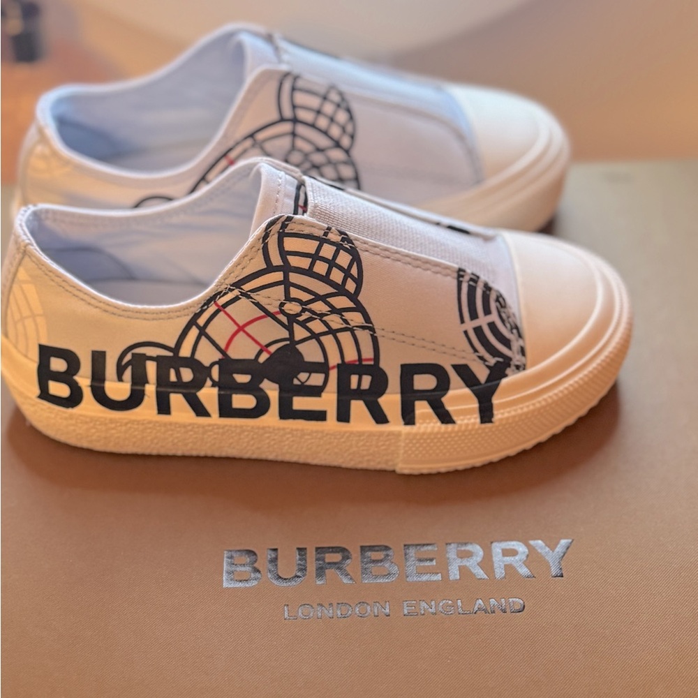 Barely worn toddler Burberry shoes
